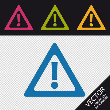 Attention Sign - Colorful Vector Illustration Icons - Isolated On Transarent Backgroundのイラスト素材