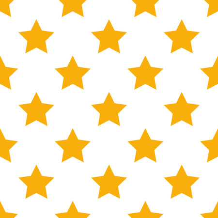 Seamless Pattern Background Yellow Stars - Vector Illustration On White Backgroundのイラスト素材