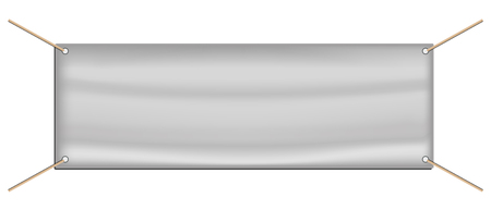 Tarpaulin Advertising Banner - White Editable Vector Illustration - Isolated On White Backgroundのイラスト素材