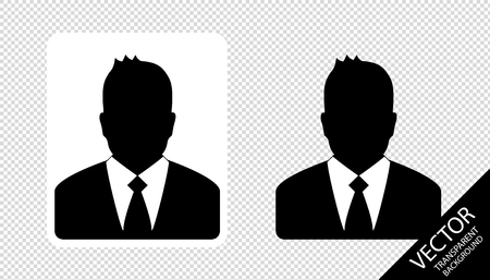 Business Men Silhouette Set - Vector Illustration - Isolated On Transparent Backgroundのイラスト素材