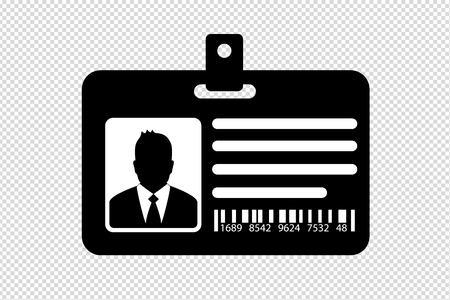 ID Card With Business Man - Vector Illustration -Isolated On Transparent Backgroundのイラスト素材