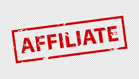 Affiliate Rubber Stamp Seal - Vector Illustration - Isolated On Transparent Backgroundのイラスト素材