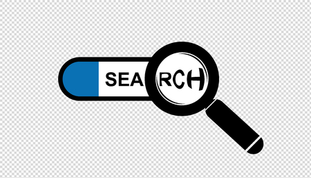 Search Icon Magnifying Glass - Vector Illustration - Isolated On Transparent Backgroundのイラスト素材