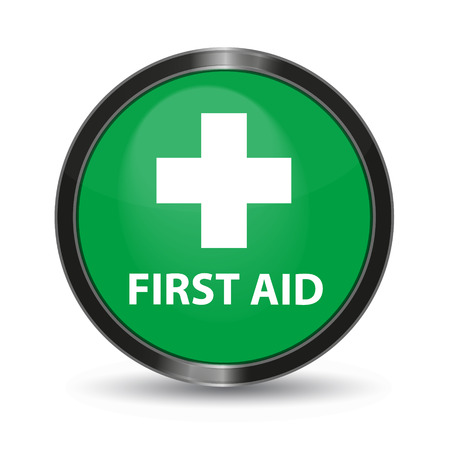 First Aid Button - Vector Illustration - Isolated On White Backgroundのイラスト素材