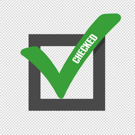 Checkmark Icon - Vector Illustration - Isolated On Transparent Backgroundのイラスト素材