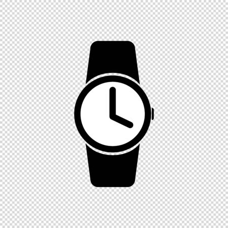 Watch Icon - Flat Vector Illustration - Isolated On Transparent Backgroundのイラスト素材