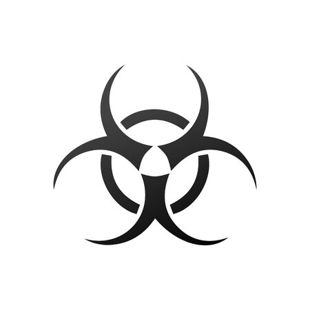 Biohazard Symbol - Vector Icon - Isolated On White Backgroundのイラスト素材
