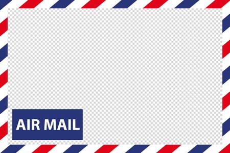 Airmail Envelope Border - Vector Illustration - Isolated On Transparent Backgroundのイラスト素材