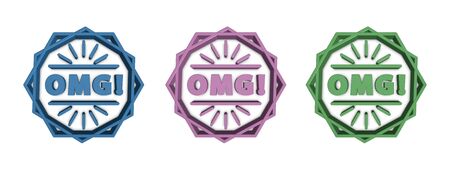 OMG! Symbols - 3D Illustrations - Isolated On White Background
