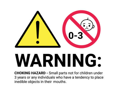 Warning Sign For Children - Vector Illustration Isolated On White Backgroundのイラスト素材