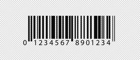 Barcode Icon - Vector Illustration - Isolated On Transparent Backgroundのイラスト素材