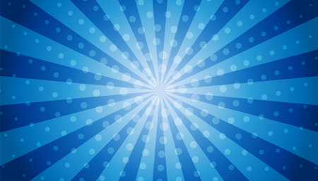 White And Blue Retro Sunburst Background - Wallpaper Vector Illustrationのイラスト素材