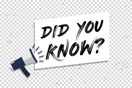 Did You Know Concept Template - Vector Illustration Isolated On Transparent Backgroundのイラスト素材
