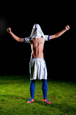 celebrating the victory and become championの写真素材