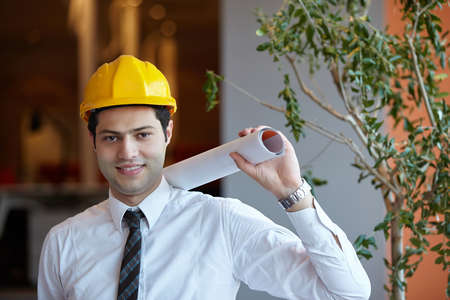 architect with planes n office