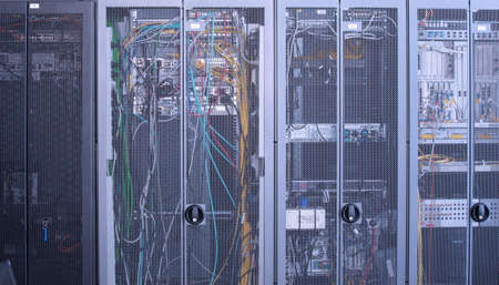 Server Room Network/communications server cluster in a server room