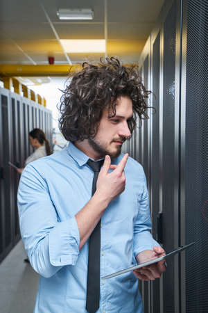 Young technician workingの写真素材