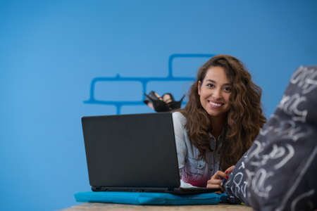startup business, software developer working on computer at modern office