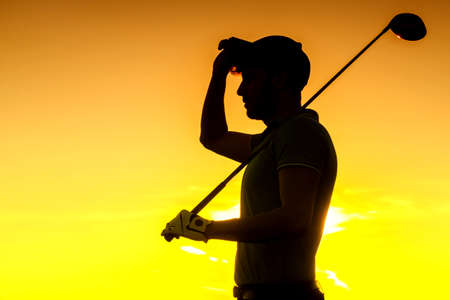 Man Playing Golfの写真素材