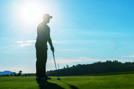 Man Playing Golfの写真素材