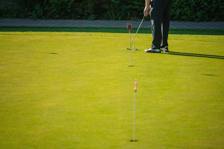 Man Playing Golfの写真素材