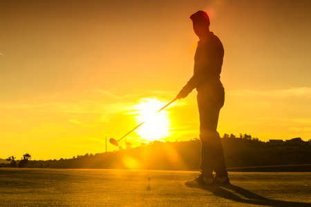 Man Playing Golfの写真素材