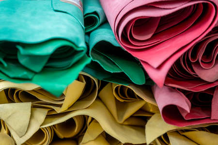 Real toned leather ready to post process into a footwear. texture, background