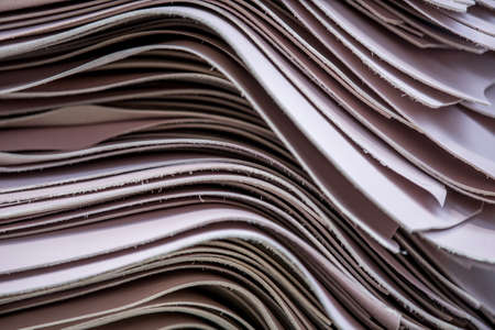 Real toned leather ready to post process into a footwear. texture, background