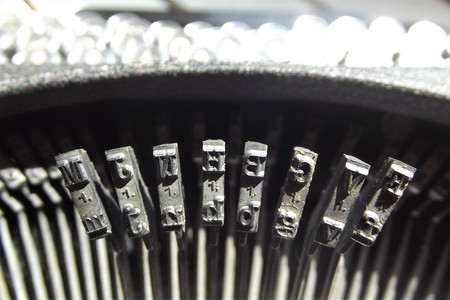 Types of an old typewriter