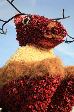 Bouquet - famous flower parade called Bloemencorso in Netherlands. Day of Spring.の写真素材