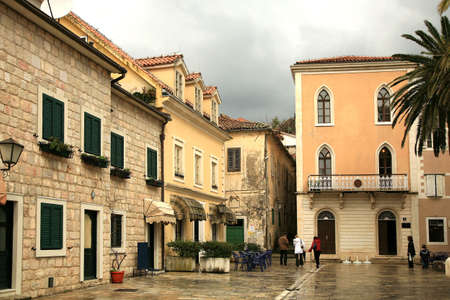 Mediterranean resort town. Herceg Novi, Montenegroの写真素材