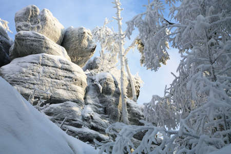 Table Mountain  in Poland - one of the oldest mountains in Europe. Formations caused by karst phenomena.の写真素材