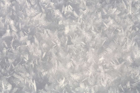 Natural snow crystals. Very frosty weather in the mountains. Macro photography