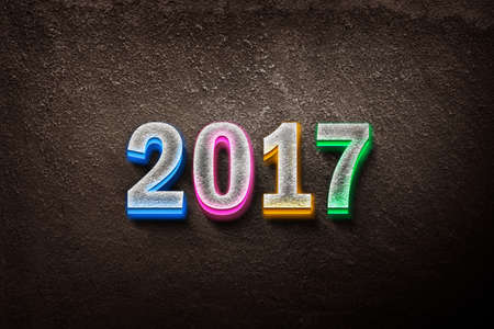Happy new year 2017 backgroundの写真素材