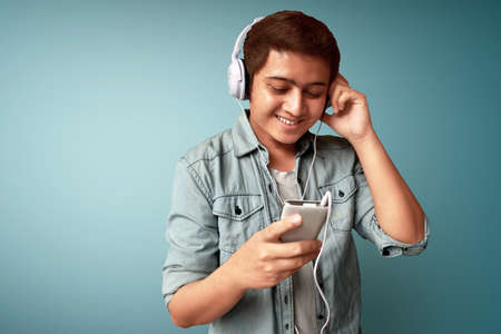 Man listening music