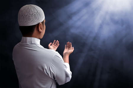Muslim man prayingの写真素材