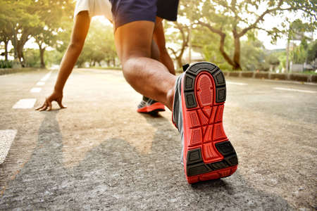 Man ready to runの写真素材