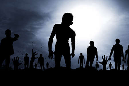 Zombies silhouetteの写真素材