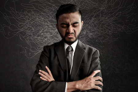 Stressed business man