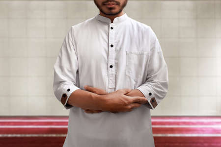 Muslim man prayingの写真素材