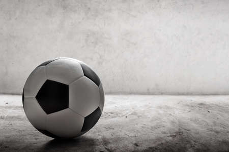 Leather soccer ballの写真素材