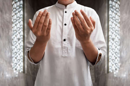 Muslim man prayingの写真素材