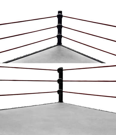 Set of boxing ring isolated on white backgroundの写真素材