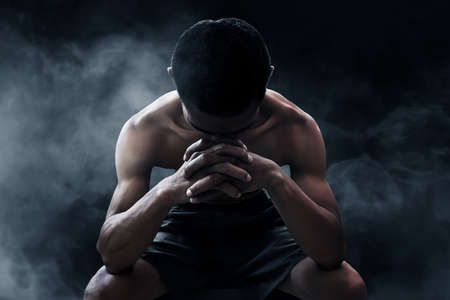 Strong athletic manの写真素材