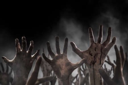 Scary zombie handsの写真素材