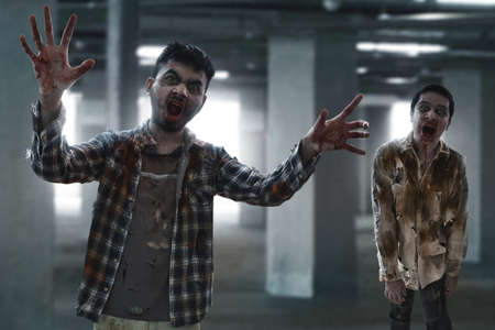 Two scary zombies