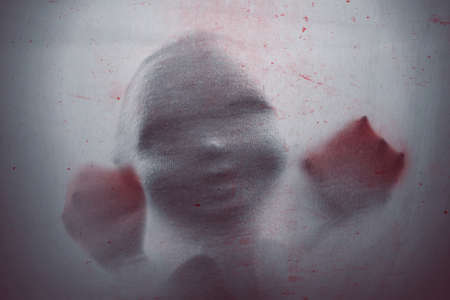 Scary doll trapped
