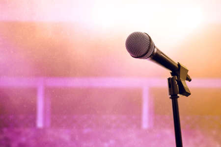 Microphone on standの写真素材