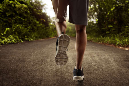 Man running outdoorの写真素材