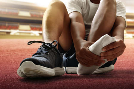 Runner feet injuryの写真素材